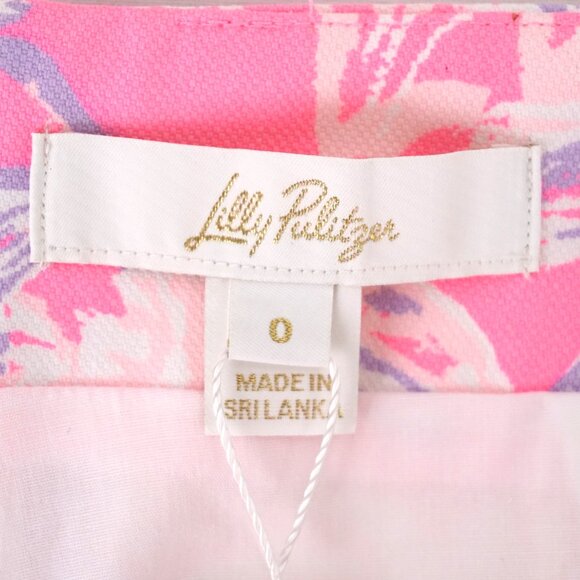 Lily Pulitzer Michelina Floral Mini Skort in Rousseau Pink & Zen Garden - Size 0 - Picture 6 of 9